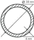 Труба нержавеющая 38х4 мм.  06ХН28МДТ бесшовная, круглая, матовая