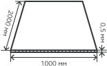 Лист нержавеющий  0,5х1000х2000  мм.  AISI 409 (08Х13) холоднокатаный,  матовый