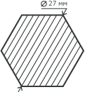 Шестигранник нержавеющий (пруток) 27 мм. 40Х13 горячекатаный, матовый