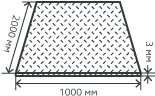 Лист нержавеющий  3х1000х2000 мм.  AISI 430 (12Х17) холоднокатаный,  рифленый,  чечевица, давленный