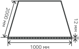 Лист нержавеющий  12х1000х2000 мм.  AISI 409 (08Х13) горячекатаный,  матовый