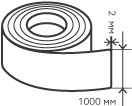 Рулон нержавеющий 2х1000 мм.  AISI 430 (12Х17) холоднокатаный,  шлифованный
